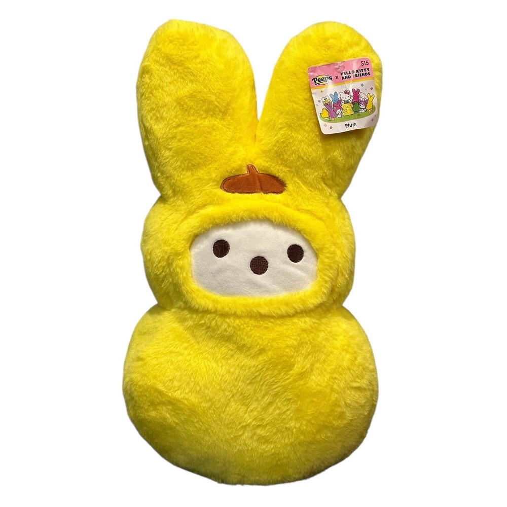Peeps x Hello Kitty Yellow Bunny Shaped Pompompurin 19" Plush